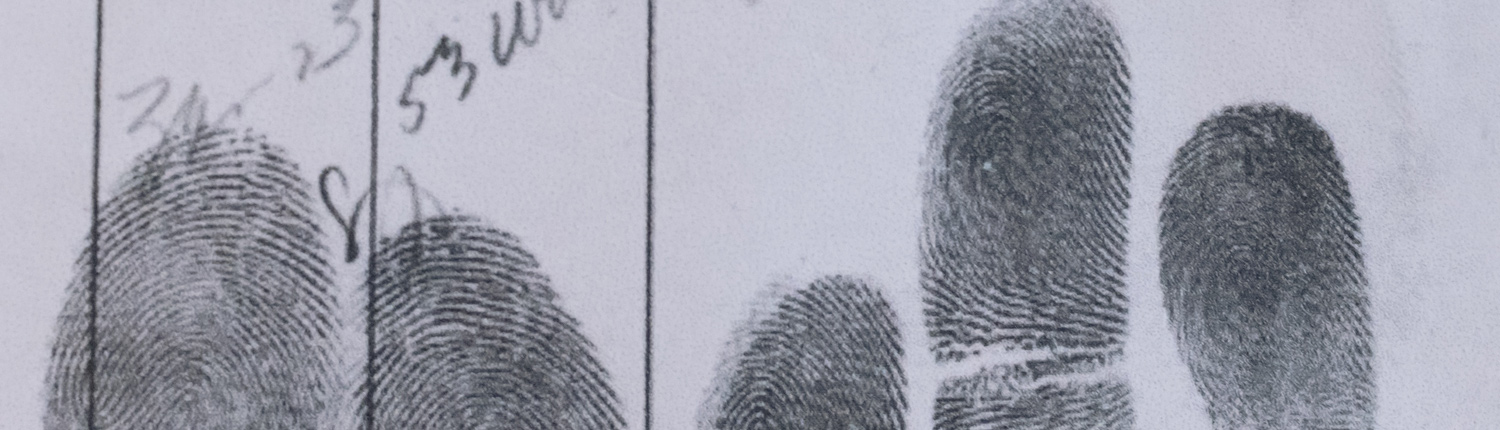 Fingerprint Card with fingerprints